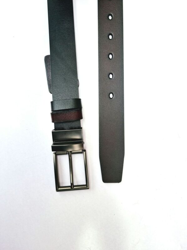 Double sided leather belt